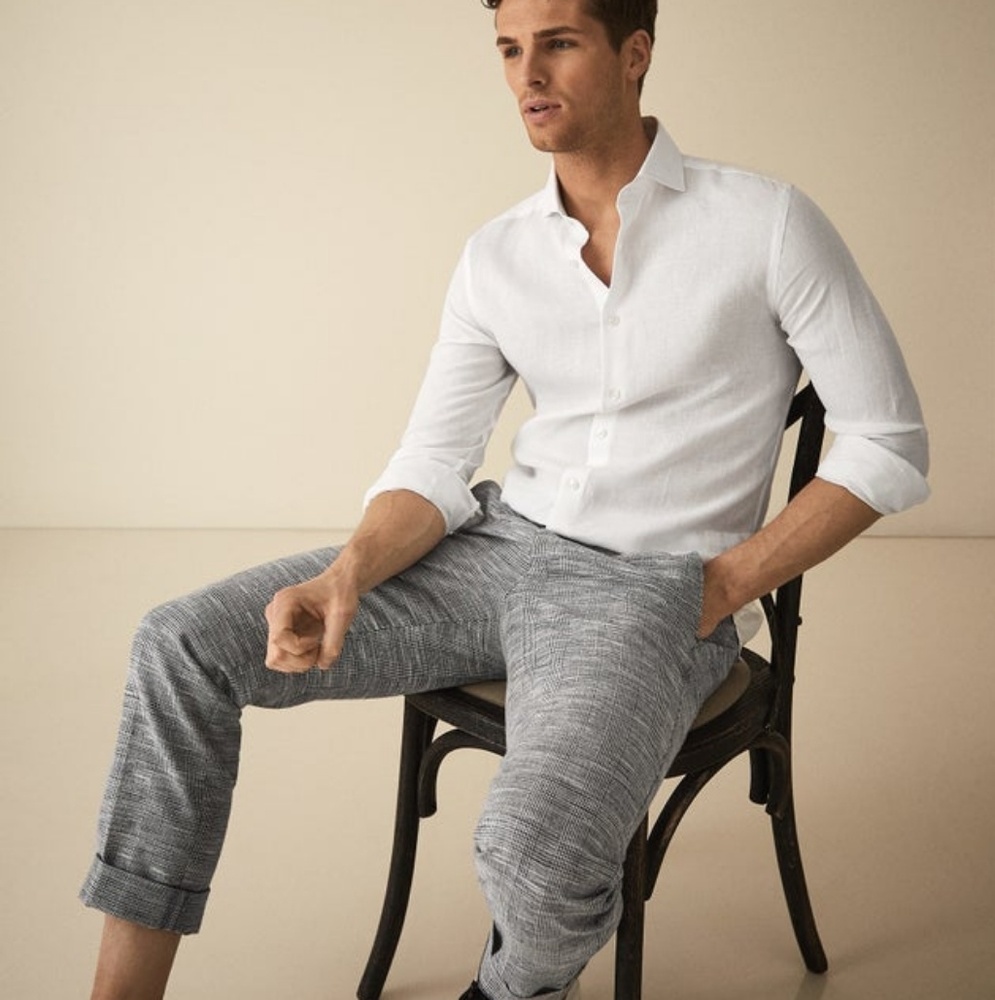 Reiss 'Oscar Slim Fit Shirt' - Men's 100% Linen